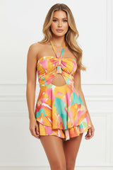 Vibrant Squeeze Romper Orange