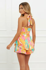 Vibrant Squeeze Romper Orange