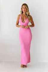 Winnie Halter Maxi Dress Pink