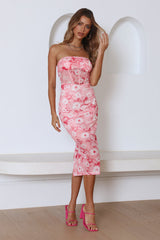 Creative Girl Midi Dress Pink