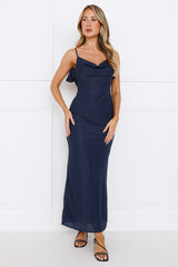 Lovely Shine Maxi Dress Navy