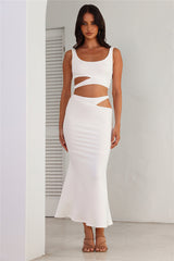 Where Did You Go Ribbed Crop Top White