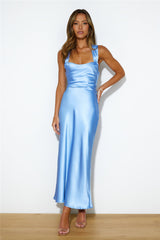 Tie It Up Girl Maxi Dress Blue