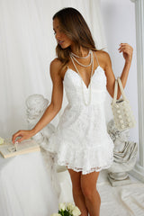 Soft Girl Era Mini Dress White