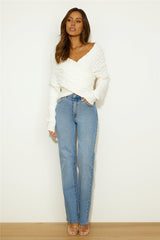 Twisted Kind Knit Sweater White