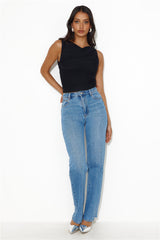 Endless Dates Mesh Crop Top Black