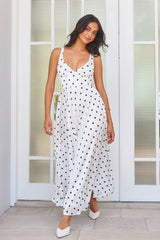 Runway Dreams Satin Maxi Dress White
