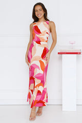 Technicolor Love Maxi Dress Pink