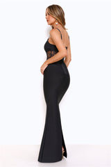 Competition Worthy Bandage Maxi Dress Black
