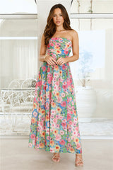 Floral Vibe Strapless Maxi Dress Floral