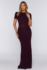 Darling Party Off Shoulder Maxi Dress Wine