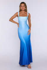 Style Simplified Maxi Dress Blue
