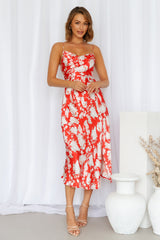 My First Time Midi Dress Red