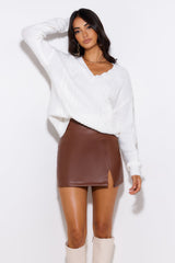 Notice You Mini Skirt Brown