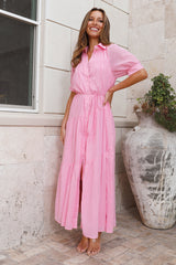Along The Shore Maxi Dress Pink