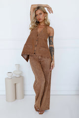 LIONESS Hills Halter Top Stonewash