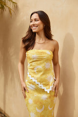 Reach The Stars Strapless Top Yellow