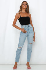 LEE High Mom Jeans Oxy Destruct