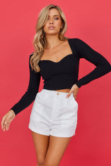 Beloved Moments Crop Black