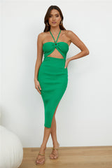 Next Vacay Midi Dress Green