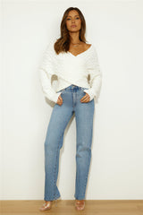 Twisted Kind Knit Sweater White