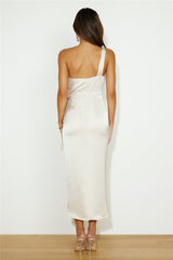 Fill My Glass Midi Dress Champagne