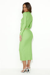 Be Sleek Midi Skirt Green