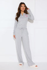 Cloud Nine Long Sleeve Pyjama Top Grey
