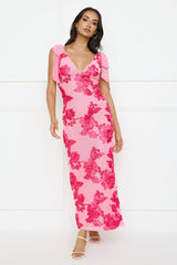 Ambrosia Mesh Maxi Dress Pink
