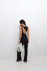 Refined Edge High Rise Straight Leg Tailored Pants Black