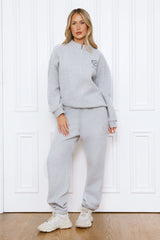 BASE Waist Fold Cuffed Sweatpants Grey Marle
