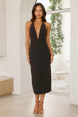 Luxe Command Midi Dress Black