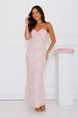 Lagoon Luxe Strapless Maxi Dress Pink