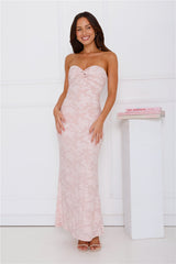 Lagoon Luxe Strapless Maxi Dress Pink
