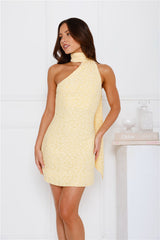 Flirty Finesse Mini Dress Yellow