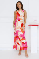 Technicolor Love Maxi Dress Pink