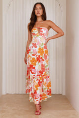 Surfside Escape Halter Maxi Dress Orange
