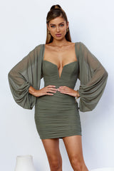 Whiskey Sour Dress Olive