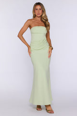 Better Energy Strapless Maxi Dress Light Green