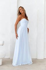 DEAR EMILIA Ballroom Dancing Maxi Dress Blue
