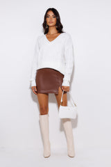 Notice You Mini Skirt Brown