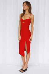 Rock Angel Midi Dress Red