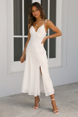 Showtime Girl Midi Dress White
