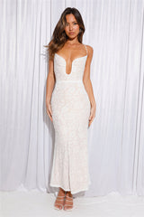 Charcuterie Board Midi Dress White