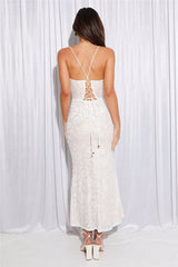 Charcuterie Board Midi Dress White