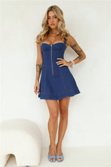 On Vacation Mode Mini Dress Denim